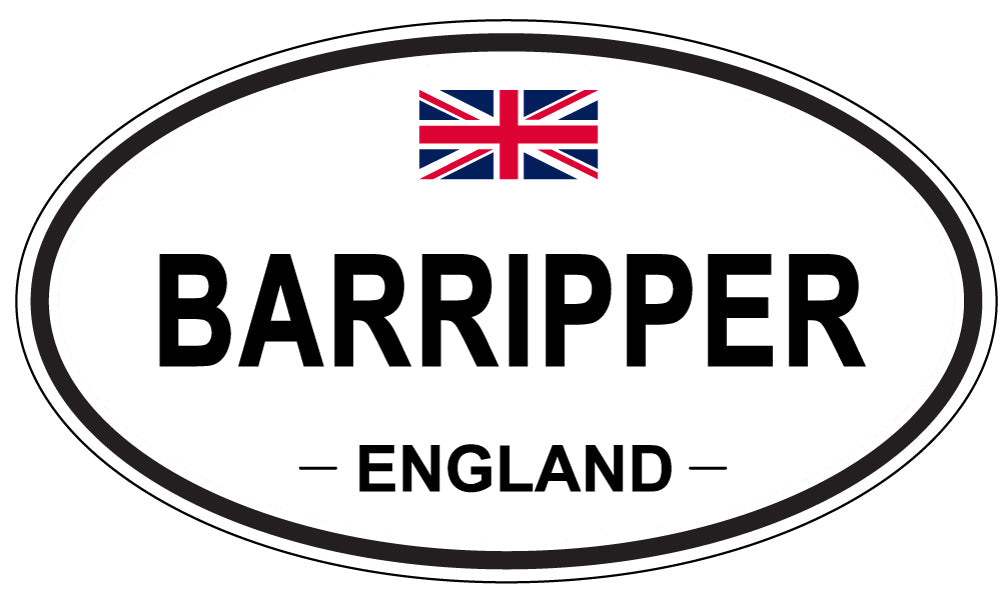 BARRIPPER, ENGLAND - Oval Sticker