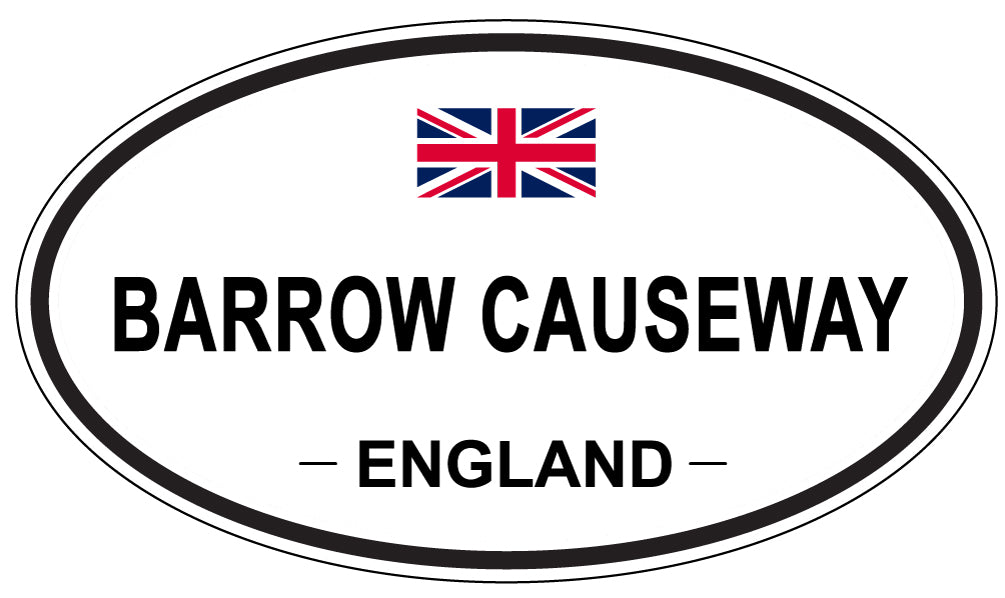 BARROW CAUSEWAY, ENGLAND - Oval Sticker