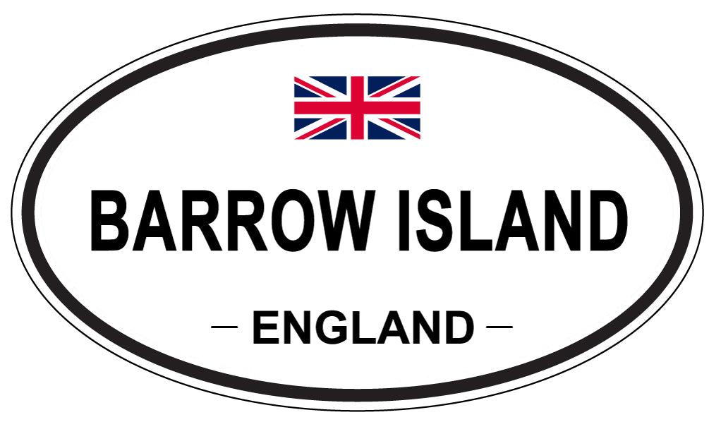 BARROW ISLAND, ENGLAND - Oval Sticker