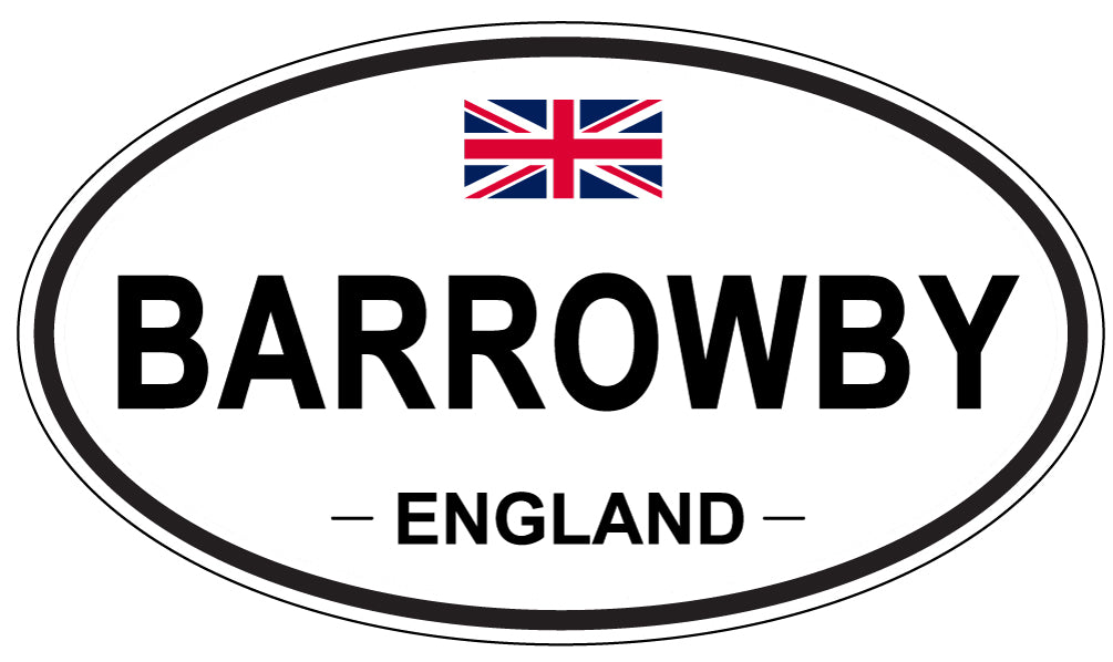 BARROWBY, ENGLAND - Oval Sticker