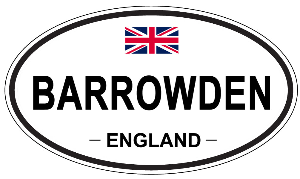 BARROWDEN, ENGLAND - Oval Sticker