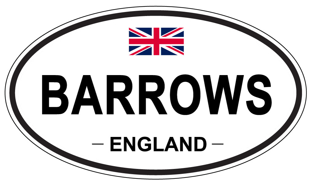 BARROWS, ENGLAND - Oval Sticker