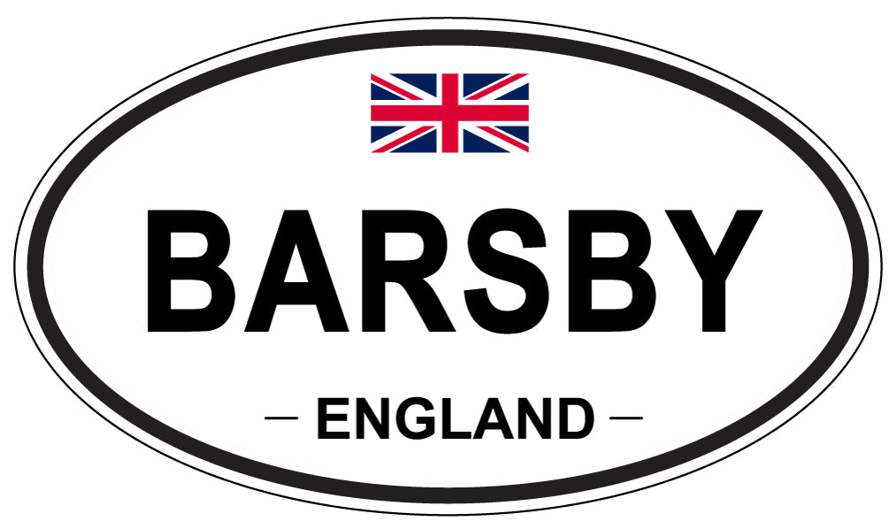 BARSBY, ENGLAND - Oval Sticker