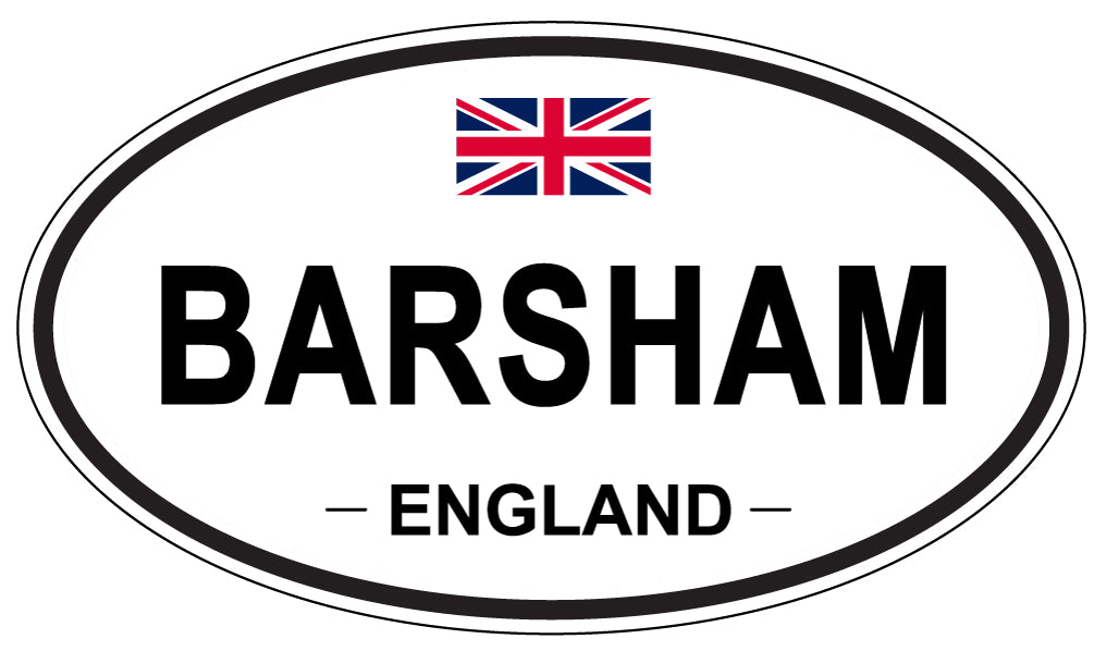 BARSHAM, ENGLAND - Oval Sticker