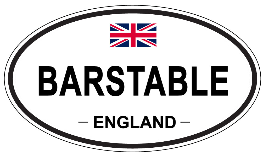 BARSTABLE, ENGLAND - Oval Sticker