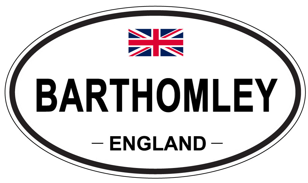 BARTHOMLEY, ENGLAND - Oval Sticker