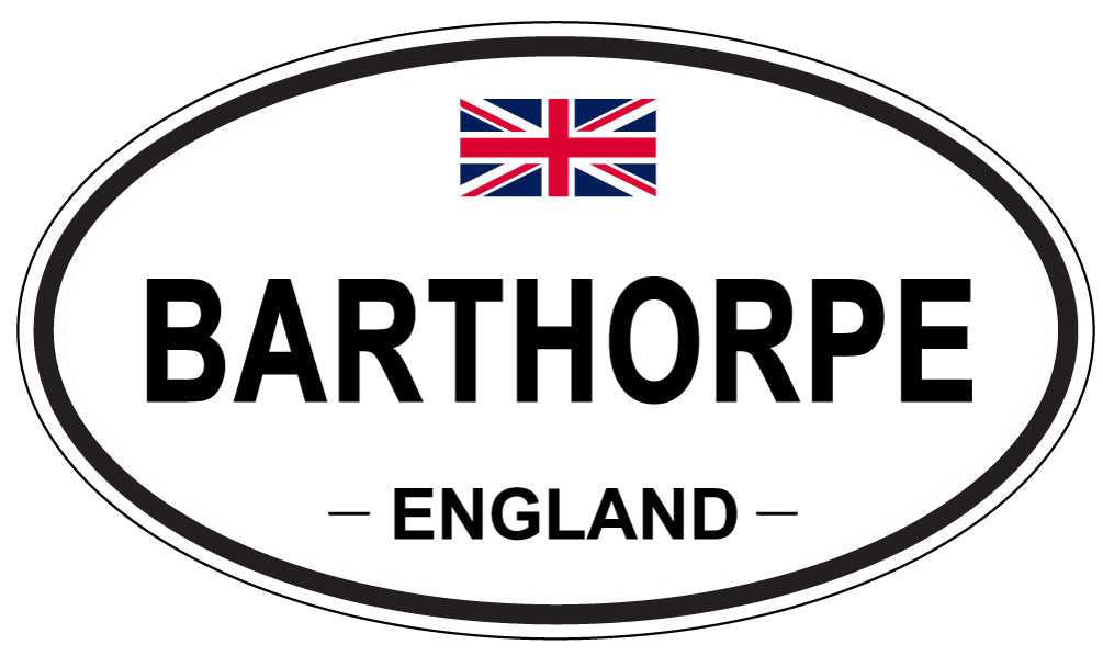 BARTHORPE, ENGLAND - Oval Sticker