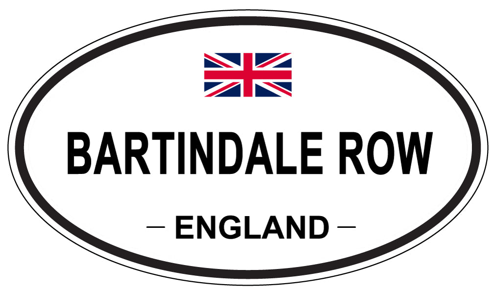 BARTINDALE ROW, ENGLAND - Oval Sticker
