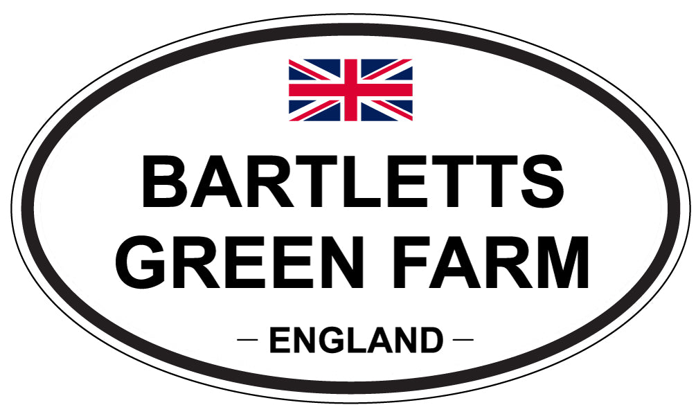 BARTLETTS GREEN FARM, ENGLAND - Oval Sticker