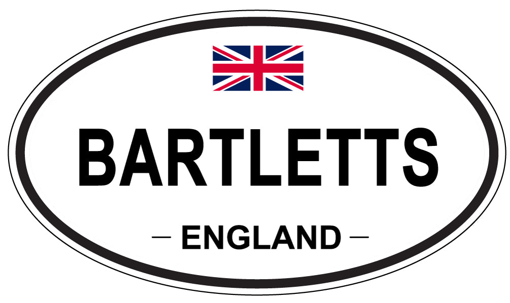 BARTLETTS, ENGLAND - Oval Sticker