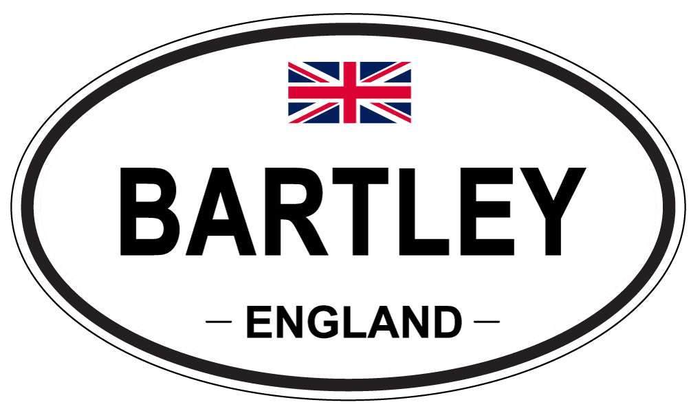 BARTLEY, ENGLAND - Oval Sticker