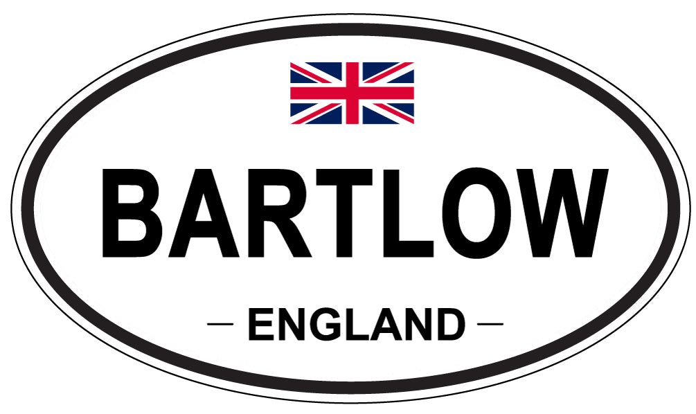 BARTLOW, ENGLAND - Oval Sticker