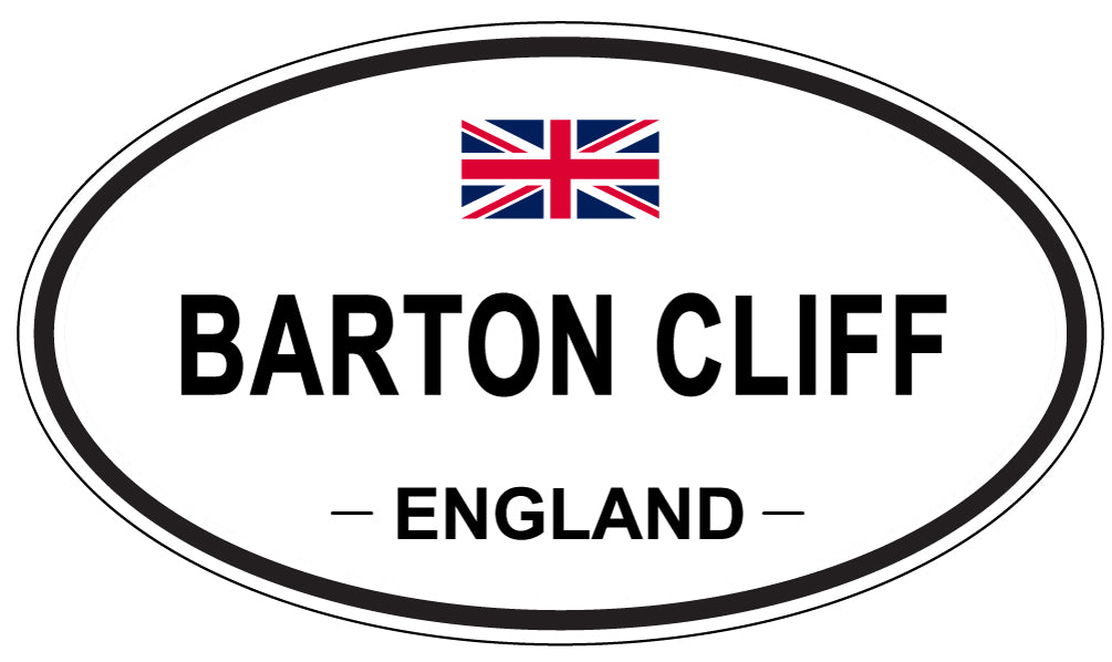 BARTON CLIFF, ENGLAND - Oval Sticker