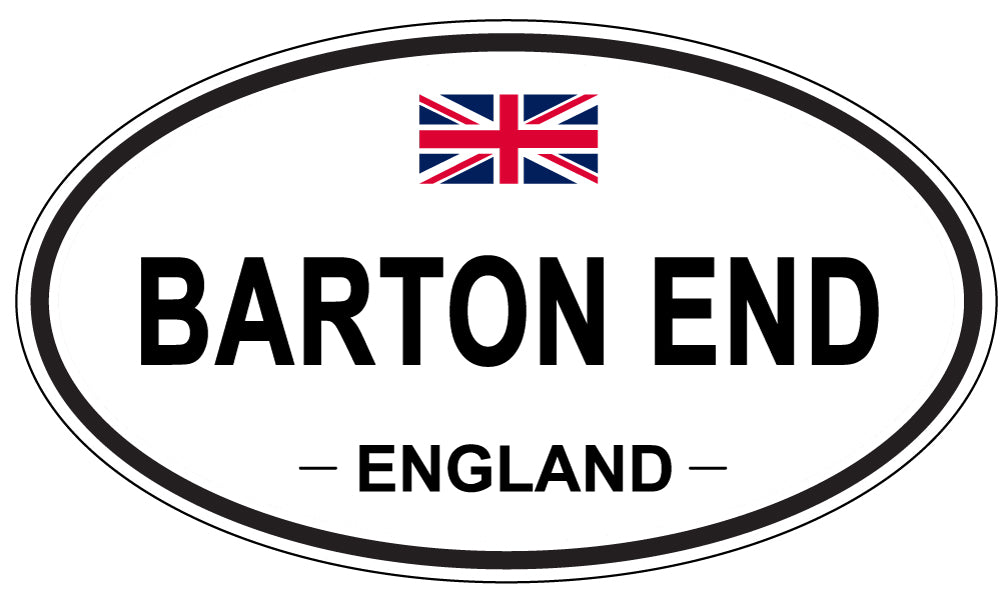 BARTON END, ENGLAND - Oval Sticker
