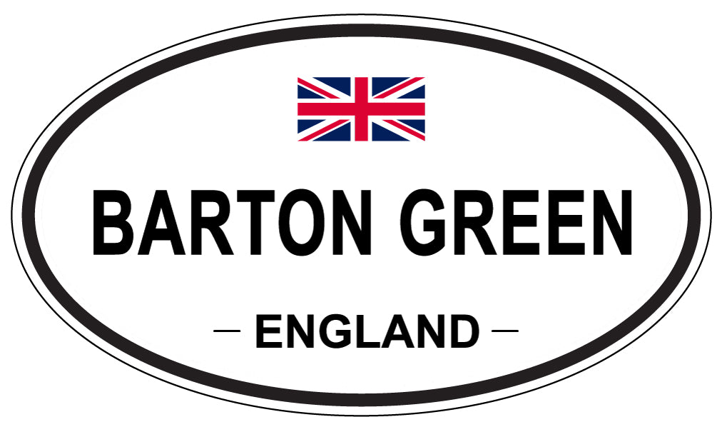 BARTON GREEN, ENGLAND - Oval Sticker