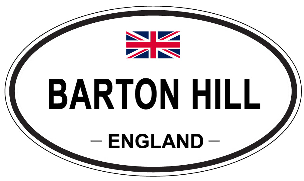 BARTON HILL, ENGLAND - Oval Sticker