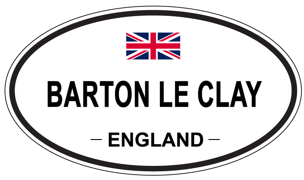 BARTON LE CLAY, ENGLAND - Oval Sticker