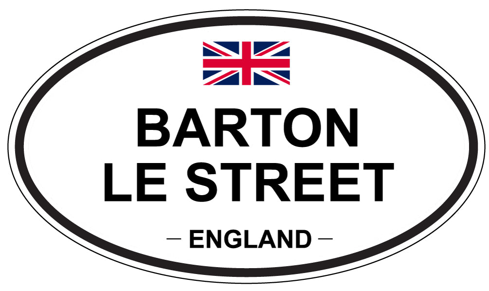 BARTON LE STREET, ENGLAND - Oval Sticker