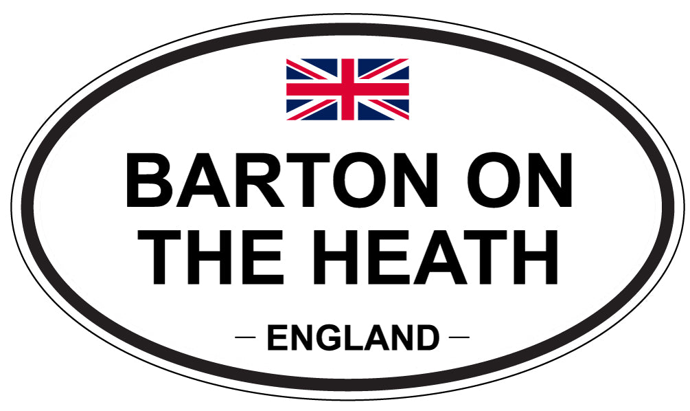 BARTON ON THE HEATH, ENGLAND - Oval Sticker