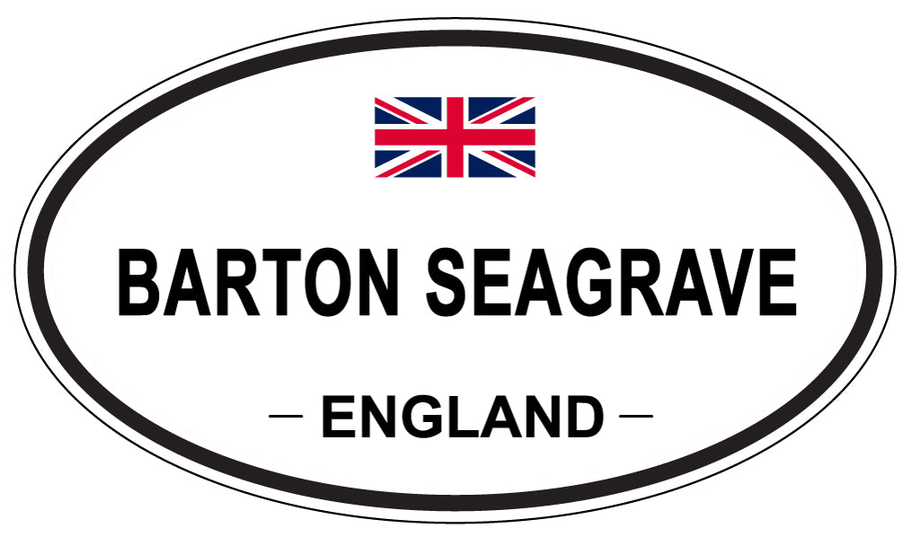 BARTON SEAGRAVE, ENGLAND - Oval Sticker