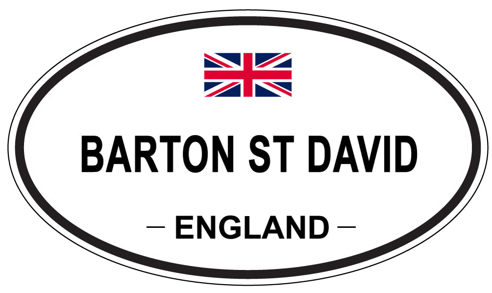 BARTON ST DAVID, ENGLAND - Oval Sticker