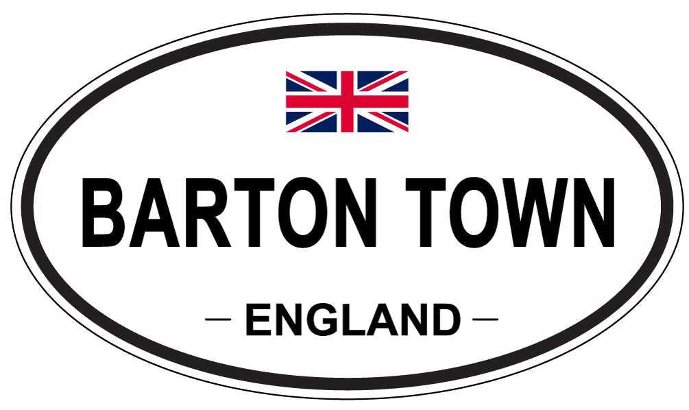 BARTON TOWN, ENGLAND - Oval Sticker