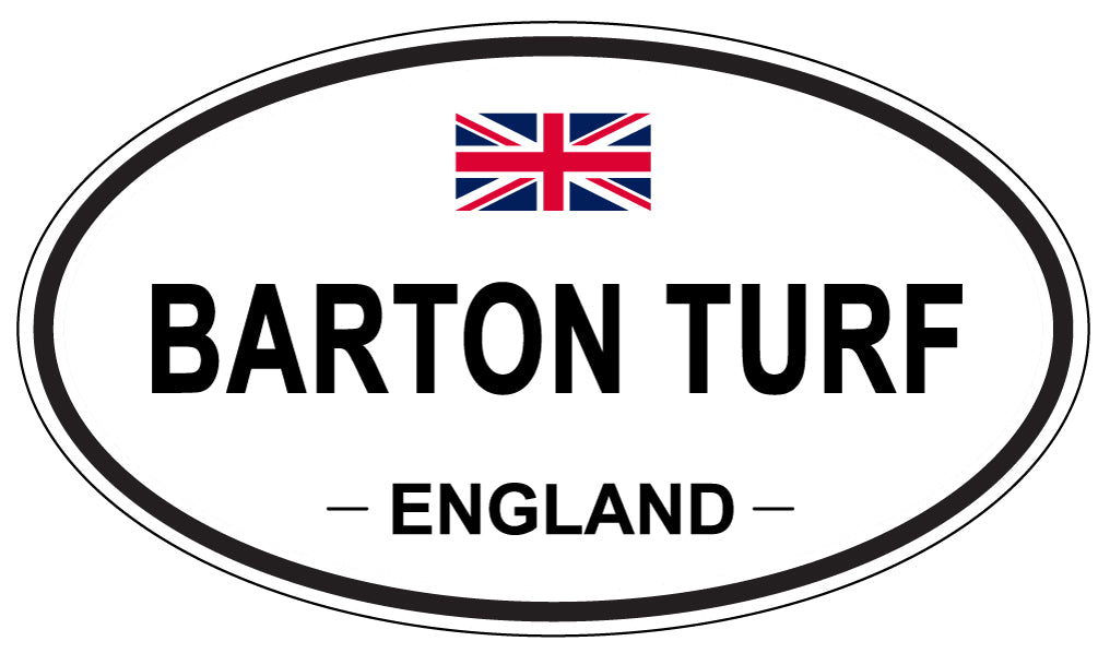 BARTON TURF, ENGLAND - Oval Sticker