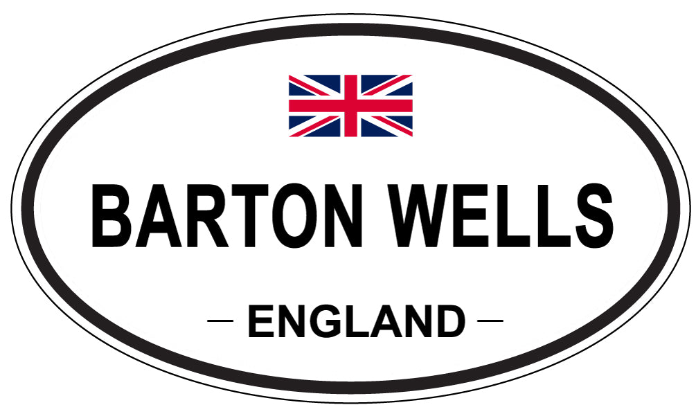 BARTON WELLS, ENGLAND - Oval Sticker