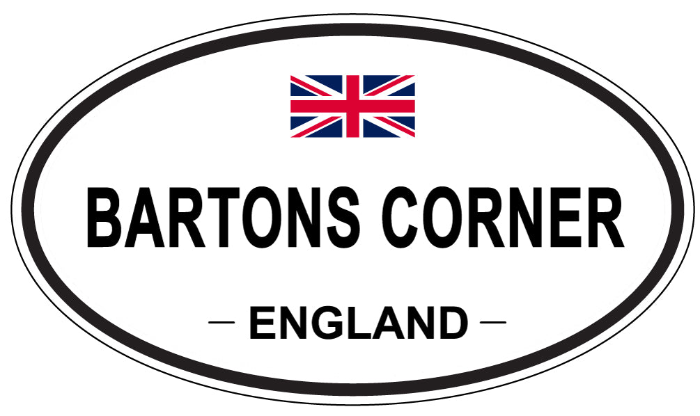 BARTONS CORNER, ENGLAND - Oval Sticker