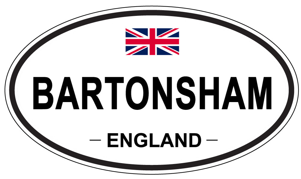 BARTONSHAM, ENGLAND - Oval Sticker