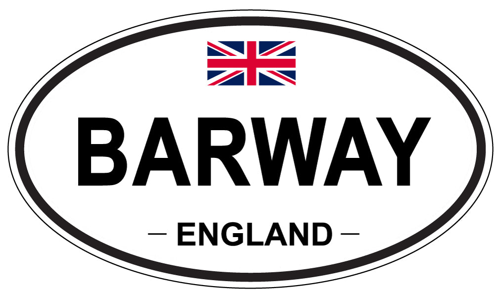 BARWAY, ENGLAND - Oval Sticker