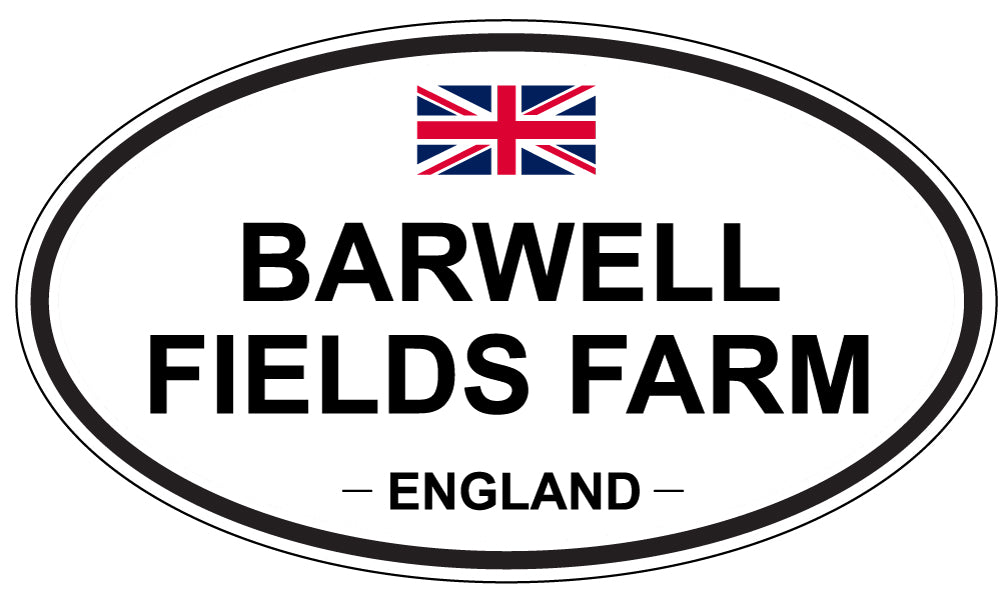 BARWELL FIELDS FARM, ENGLAND - Oval Sticker