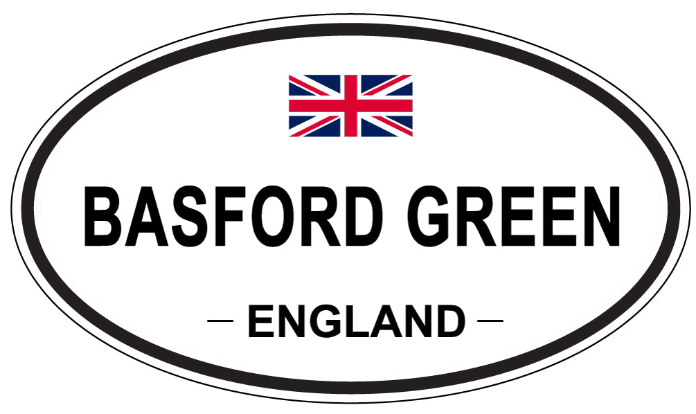 BASFORD GREEN, ENGLAND - Oval Sticker