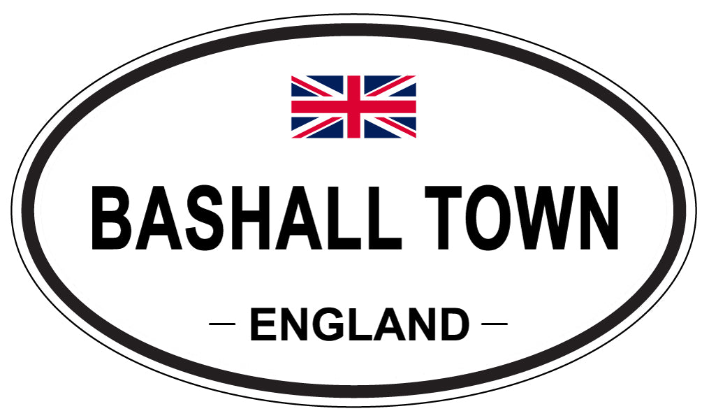 BASHALL TOWN, ENGLAND - Oval Sticker