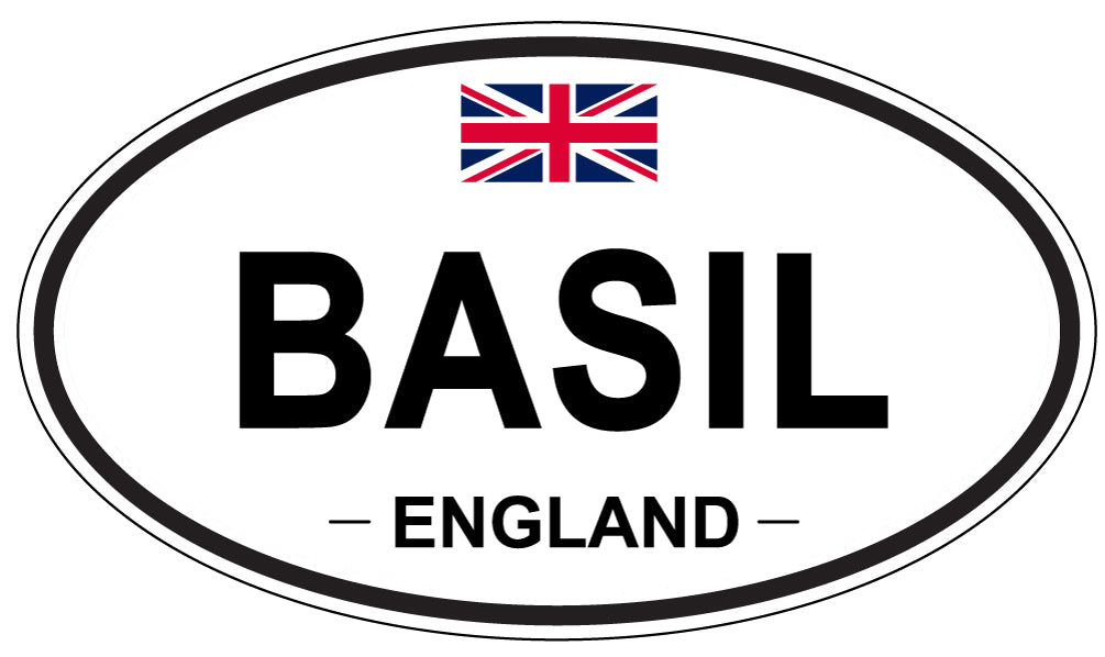 BASIL, ENGLAND - Oval Sticker