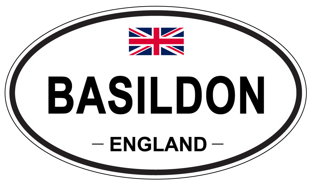 BASILDON, ENGLAND - Oval Sticker