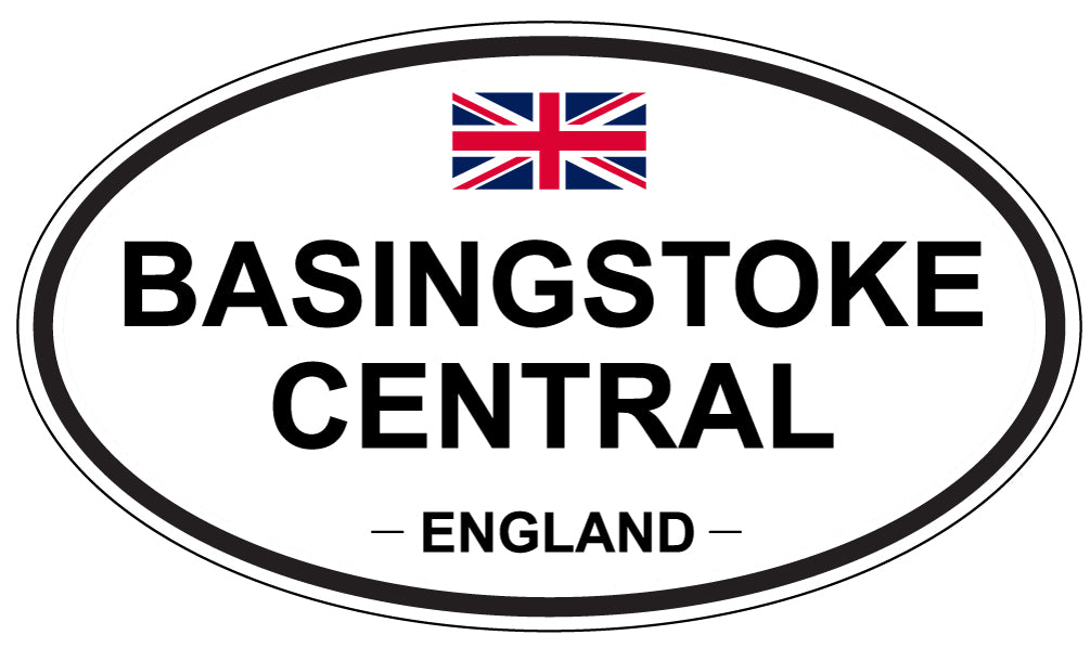 BASINGSTOKE CENTRAL, ENGLAND - Oval Sticker