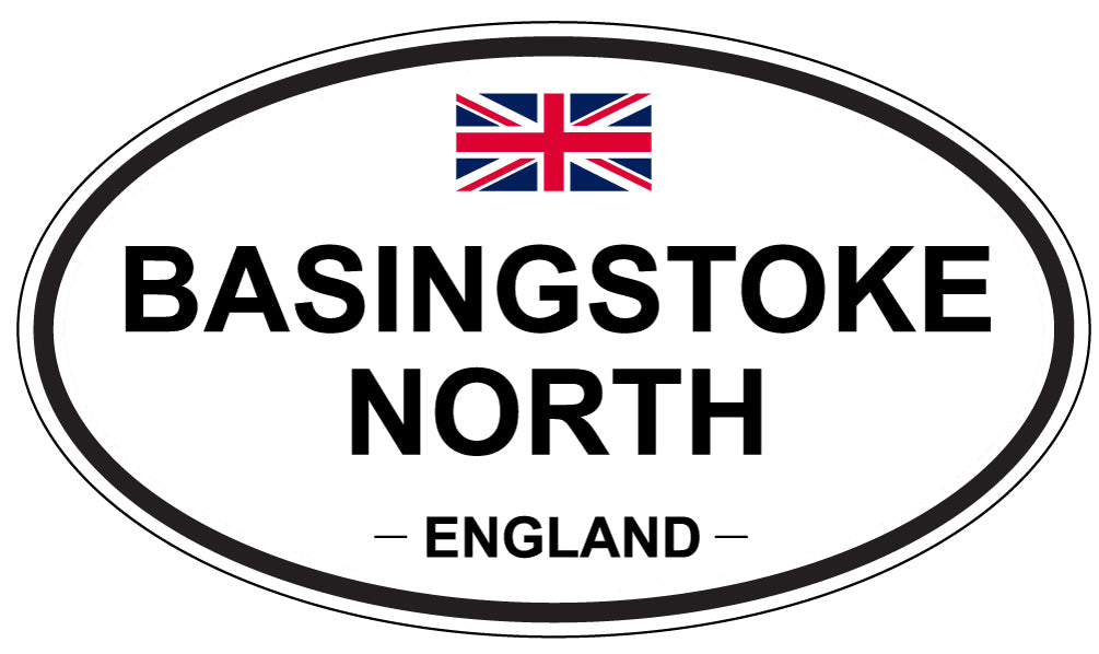 BASINGSTOKE NORTH, ENGLAND - Oval Sticker