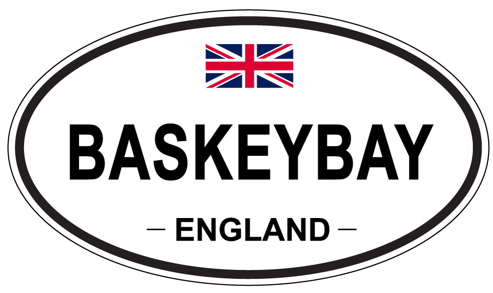 BASKEYBAY, ENGLAND - Oval Sticker