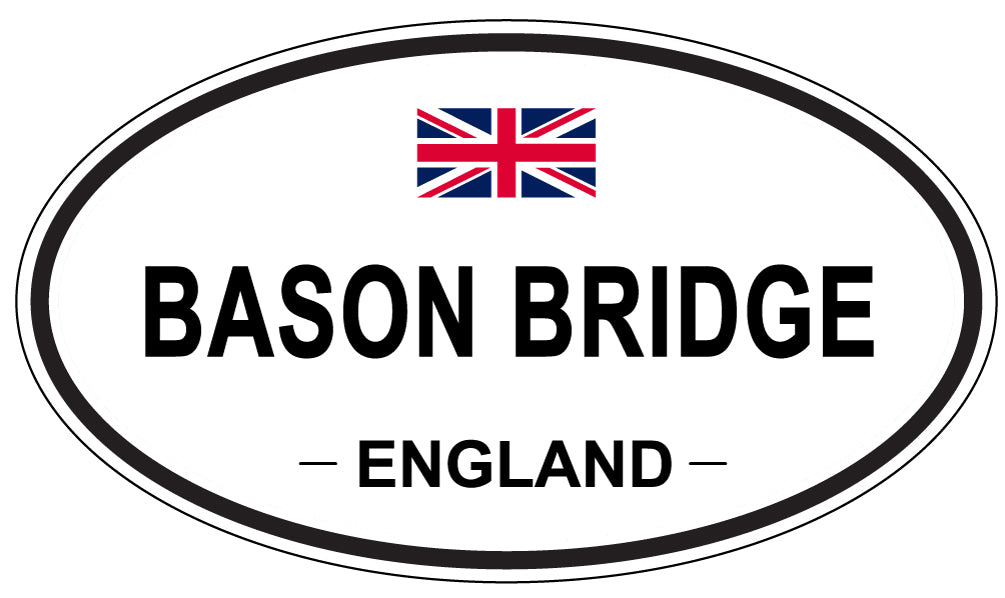 BASON BRIDGE, ENGLAND - Oval Sticker