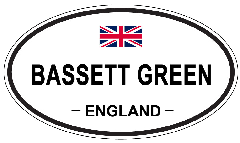 BASSETT GREEN, ENGLAND - Oval Sticker