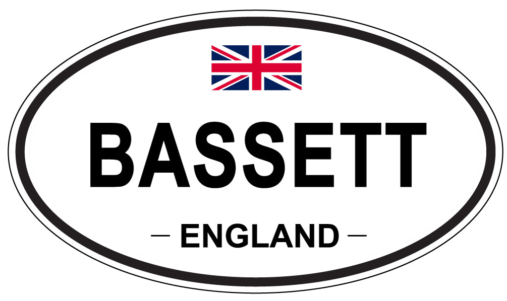 BASSETT, ENGLAND - Oval Sticker