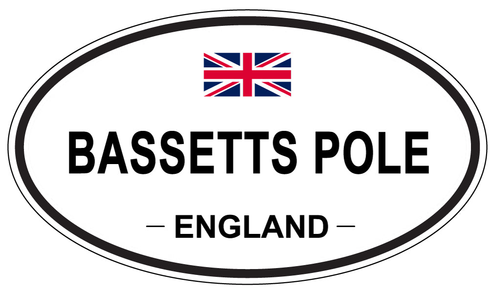 BASSETTS POLE, ENGLAND - Oval Sticker