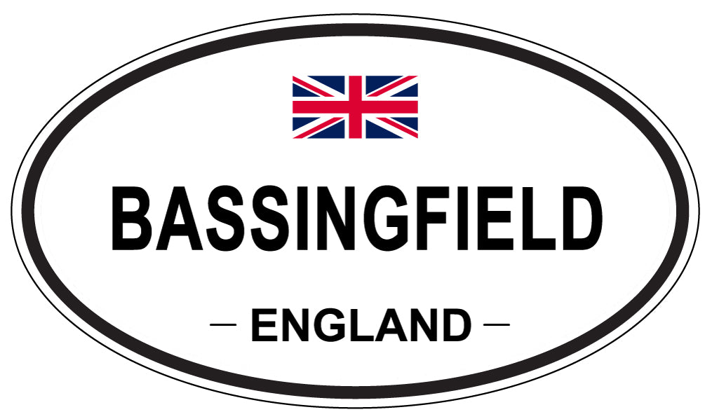 BASSINGFIELD, ENGLAND - Oval Sticker
