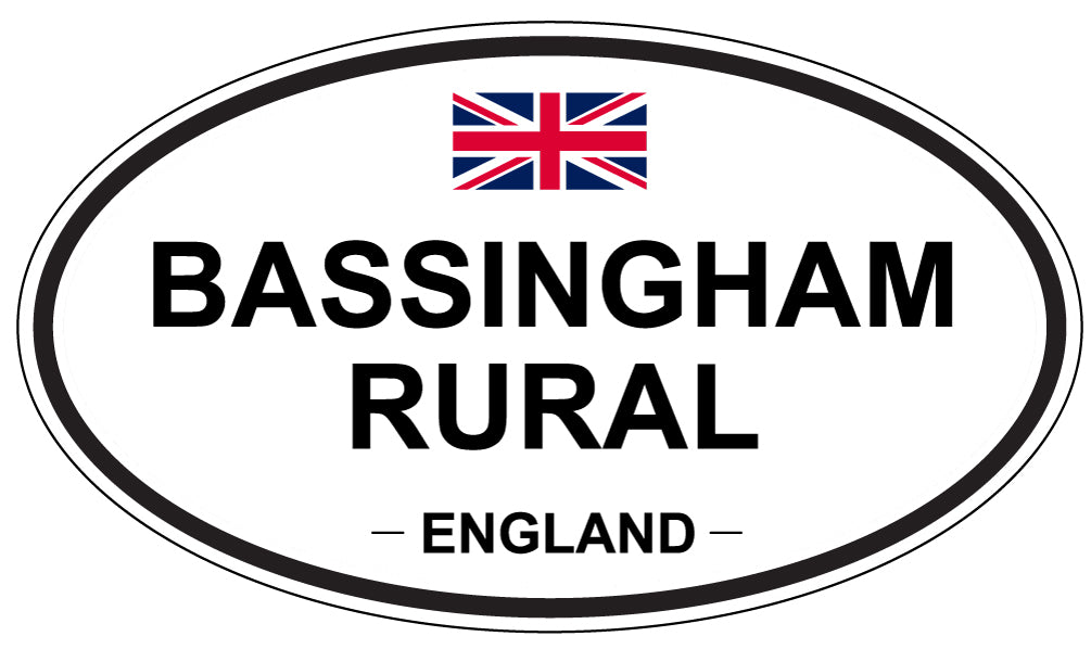 BASSINGHAM RURAL, ENGLAND - Oval Sticker