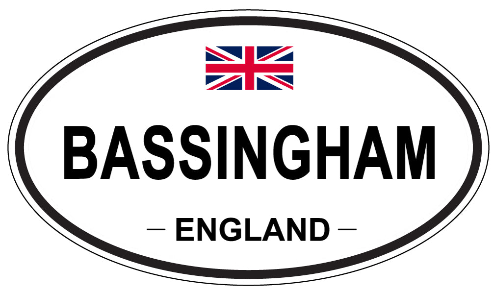 BASSINGHAM, ENGLAND - Oval Sticker