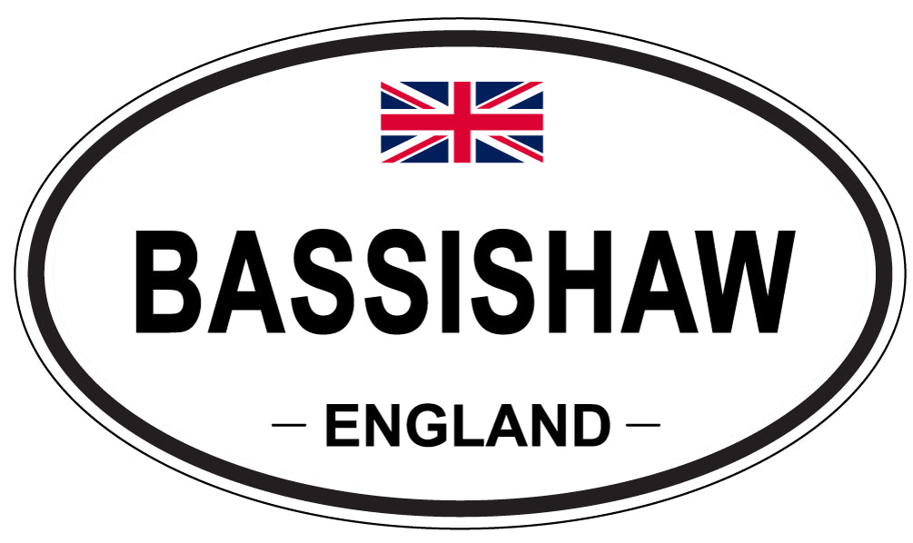 BASSISHAW, ENGLAND - Oval Sticker