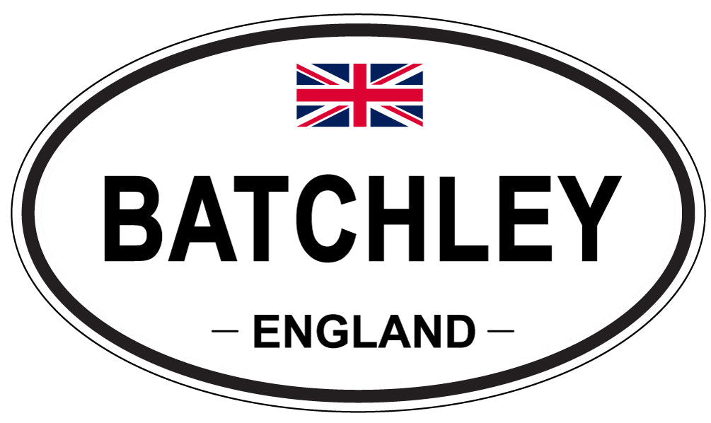 BATCHLEY, ENGLAND - Oval Sticker