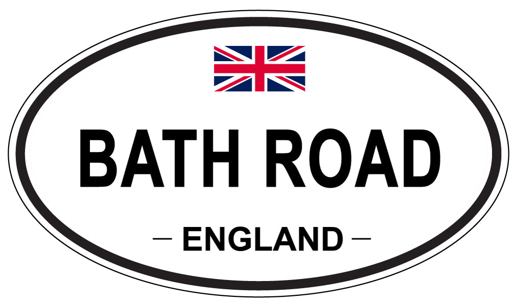 BATH ROAD, ENGLAND - Oval Sticker