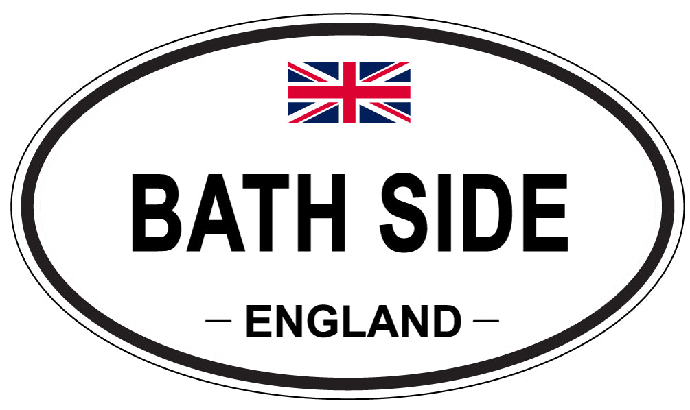 BATH SIDE, ENGLAND - Oval Sticker
